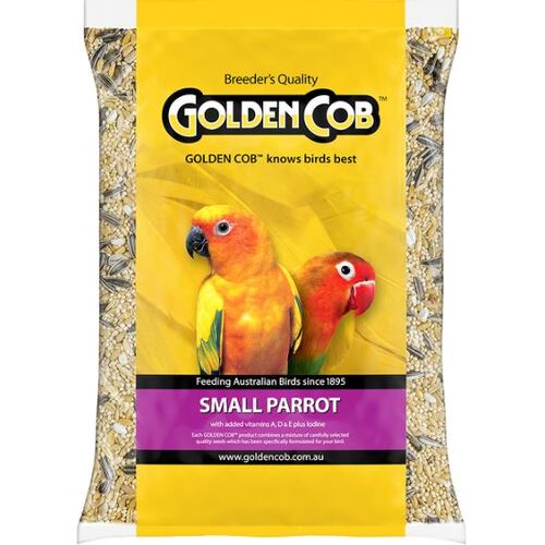 Golden Cob Small Parrot Seed Mix with Vitamins & Iodine Bird Feed 10kg