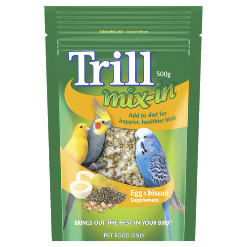 Trill Mix-In Egg & Biscuit Mix Feed Suppelement for Birds 500g 5 Pack