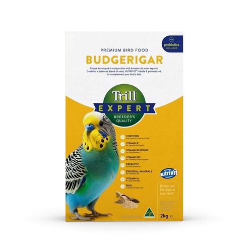 Trill Expert Budgerigar Complete Seed-Based Bird Food Mix 2kg