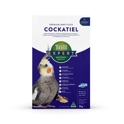 Trill Expert Cockatiel Complete & Balanced Premium Bird Food Mix 2kg
