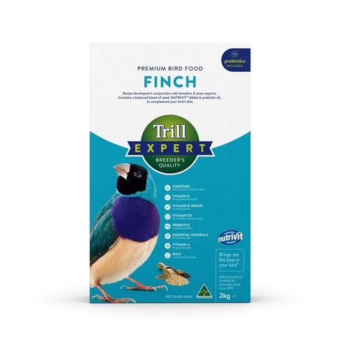 Trill Expert Finch Complete & Balanced Premium Bird Food Mix 2kg
