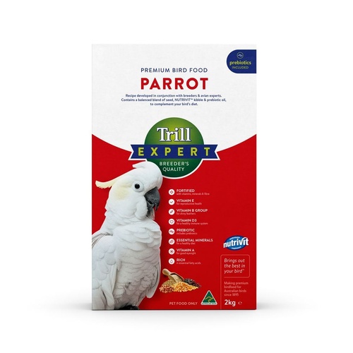 Trill Expert Parrot Complete & Balanced Premium Bird Food Mix 2kg
