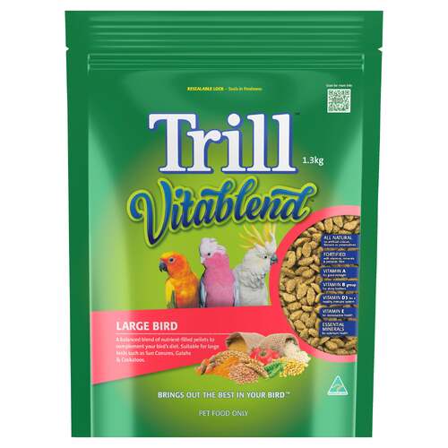 Trill Vitablend Nutrient-Filled Pellets for Large Birds 1.3kg