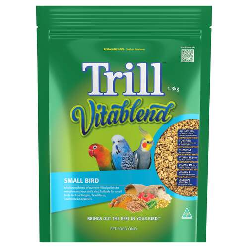 Trill Vitablend Nutrient-Filled Pellets for Small Birds 1.3kg