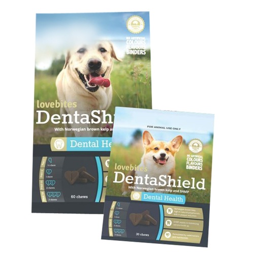 Vetafarm Lovebites Denta Shield Dog Dental Chew Treat 30 Pack