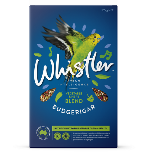 Whistler Budgerigar Seed Blend Bird Food Vegetable & Herb 1.2kg