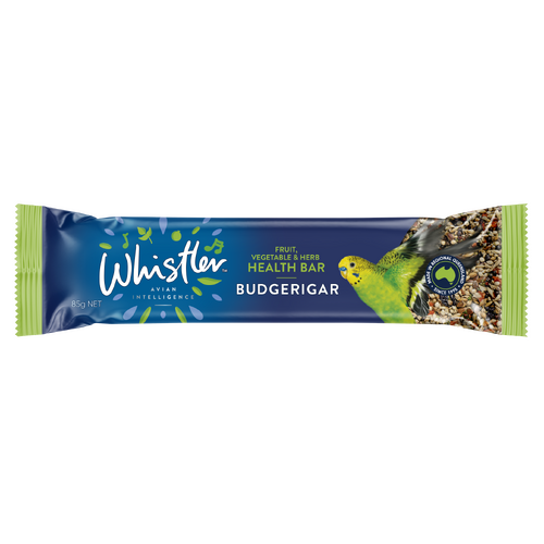 Whistler Budgerigar Health Bar Bird Treat Fruit Vegetable & Herb 12 x 85g