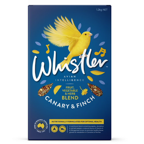 Whistler Canary & Finch Seed Blend Bird Food Fruit Vegetable & Herb 1.2kg