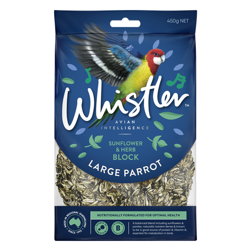 Whistler Large Parrot Block Bird Treat Sunflower & Herb 6 x 450g