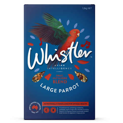 Whistler Large Parrot Seed Blend Bird Food Fruit Nut & Herb 1.2kg
