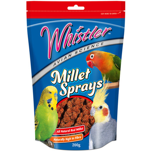 Lovitts Whistler High Fibre Natural Red Millet Spray Bird Food 200g 