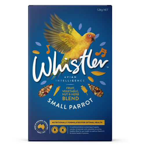 Whistler Small Parrot Seed Blend Bird Food Fruit Vegetable Nut & Herb 1.2kg