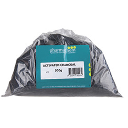 Pharmachem Activated Carbon Charcoal Reduce Toxicity 500g 