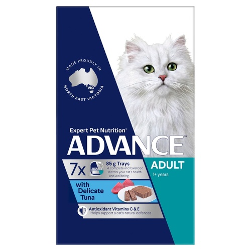 Advance Adult 1+ Years Wet Cat Food with Delicate Tuna 7 x 85g