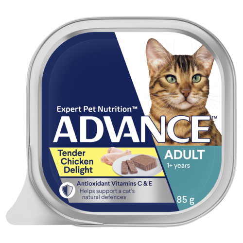 Advance Adult 1+ Wet Cat Food Tender Chicken Delight 7 x 85g