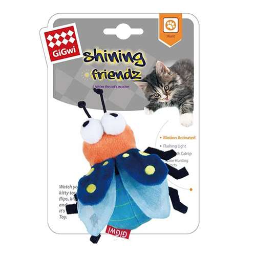 Gigwi Shinning Friends Firefly w/ Catnip Interactive Cat Toy