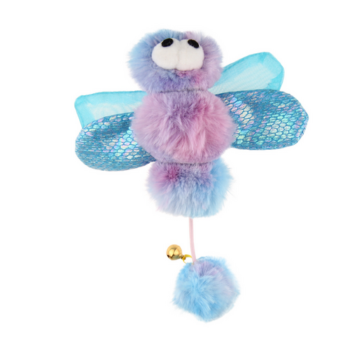 Gigwi Ice Cream Catch N Scratch Dragonfly Interactive Play Plush Cat Toy