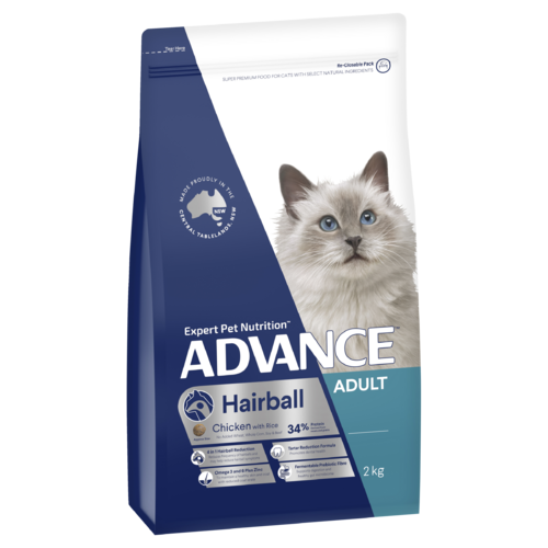Advance Adult Hairball Dry Cat Food Chicken w/ Rice 2kg