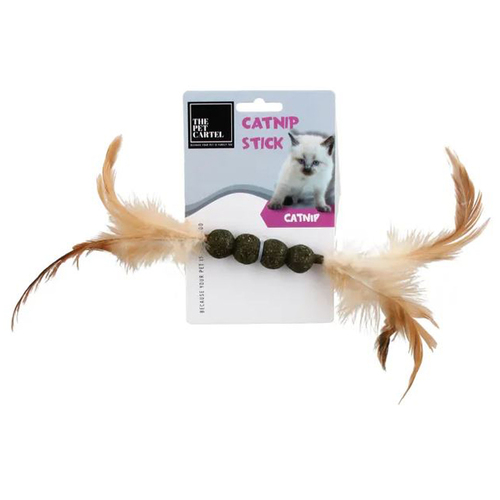 The Pet Cartel Catnip Stick Balls w/ Feather Interactive Play Cat Toy
