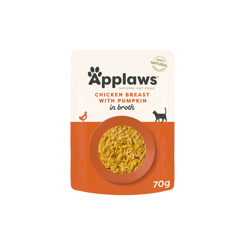 Applaws Natural Cat Food Chicken Breast With Pumpkin Pouch 70g 16 Pack