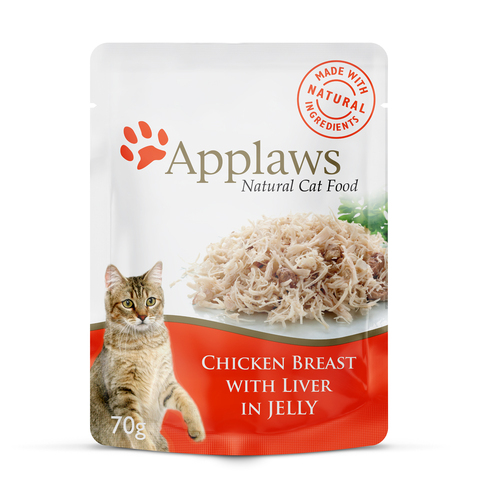 Applaws Cat Food Chicken Breast With Liver In Jelly Pouch 70g 16 Pack
