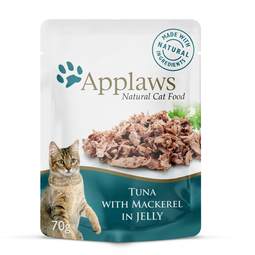 Applaws Wet Cat Food Tuna w/ Mackerel in Jelly 16 x 70g