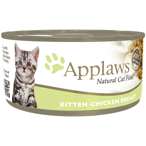 Applaws Kitten Cat Food Chicken Breast Tin 70g 24 Pack 