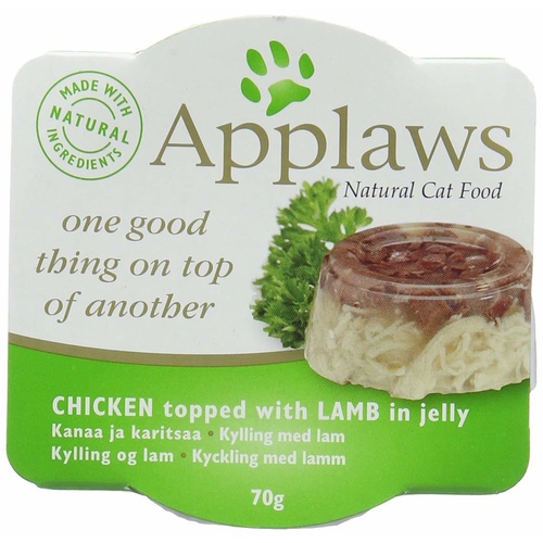 Applaws Natural Cat Food In Jelly Chicken Lamb 70g 10 Pack 