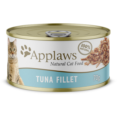 Applaws Natural Cat Food Tuna Fillet Tin 70g 24 Pack 