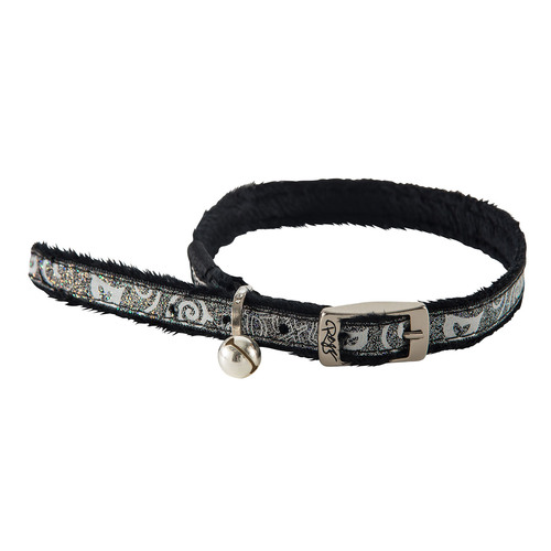 Rogz Sparklecat Pin Buckle Reflective Cat Collar Black XS 8mm