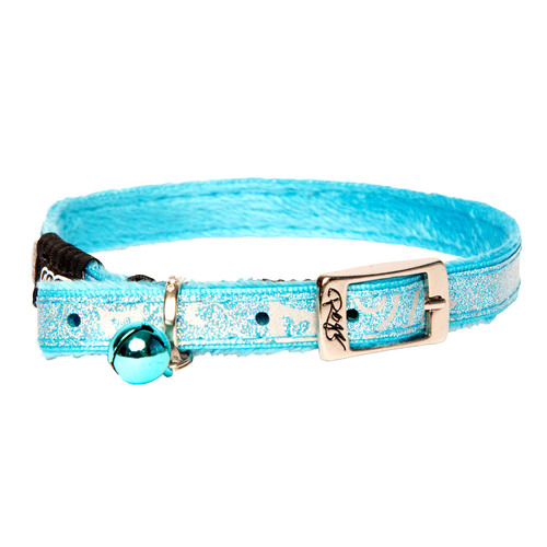 Rogz Sparklecat Pin Buckle Reflective Cat Collar Turquoise Small 11mm 