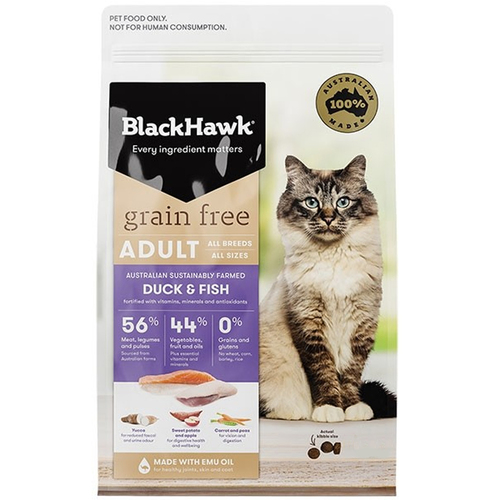 Black Hawk Cat Food Grain Free Duck & Fish 1.2kg 