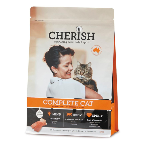 Cherish Complete Cat Dry Cat Food Tasmanian Salmon 3kg