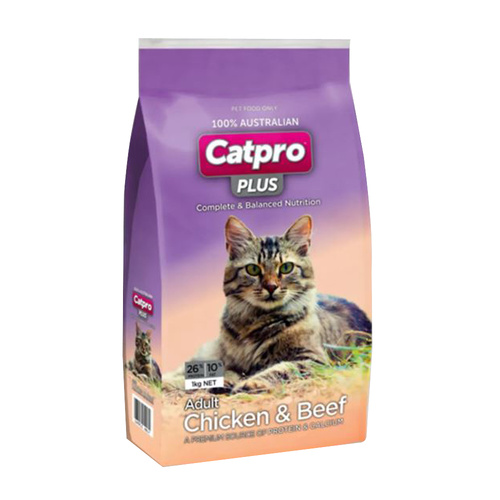 Catpro Plus Complete & Balanced Nutrition Dry Cat Food Chicken & Beef 1kg