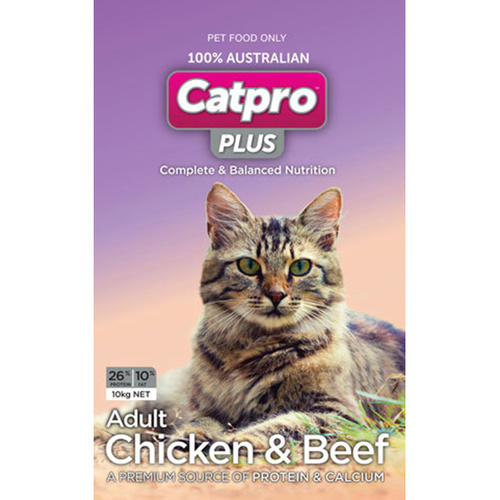 Catpro Plus Adult High Protein Chicken and Beef Dry Cat Food 10kg 