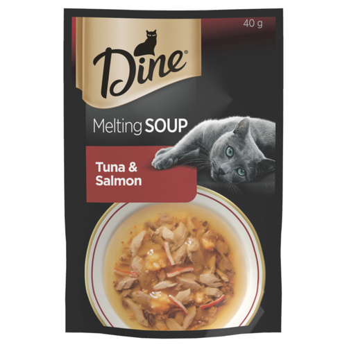 Dine Melting Soup Cat Food Tuna & Salmon 40g x 12