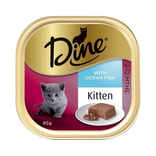 Dine Kitten with Steamed Ocean Fish Kitten Cat Food 14 x 85g