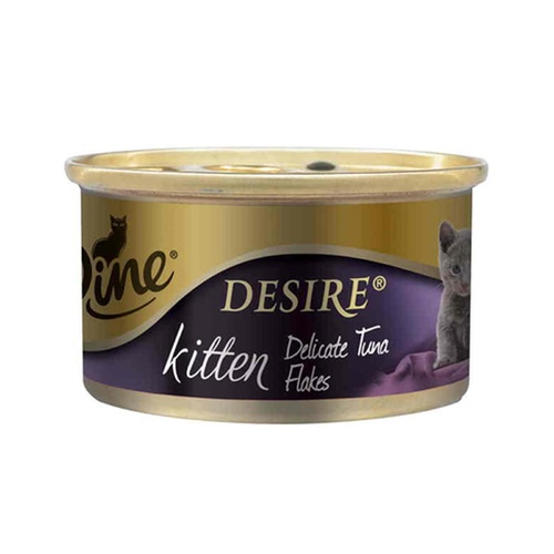 Dine Desire Kitten Cat Food Delicate Tuna Flakes 24 x 85g 