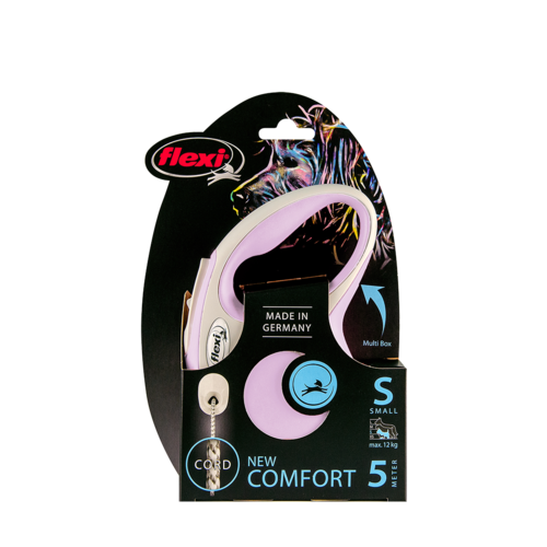 Flexi Comfort Retractable Cord Dog Lead Rose Small 5m