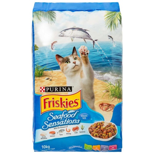 Friskies Seafood Sensations Cat Dry Food 10kg 
