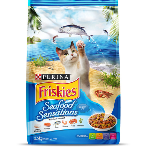 Friskies Seafood Sensations Cat Dry Food 2.5kg 