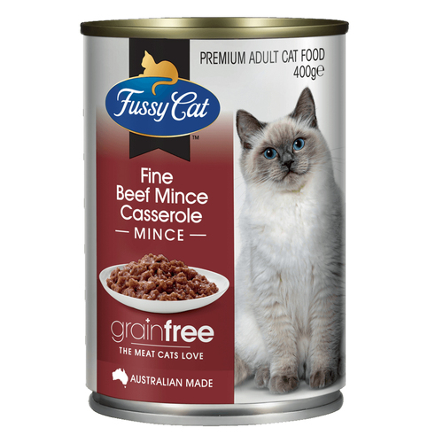 Fussy Cat Adult Grain Free Wet Cat Food Beef Casserole 400g x 12