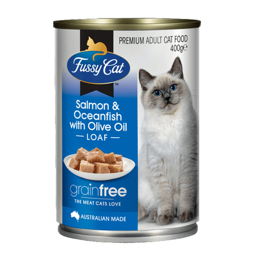 Fussy Cat Adult Grain Free Wet Cat Food Salmon & Oceanfish 400g x 12
