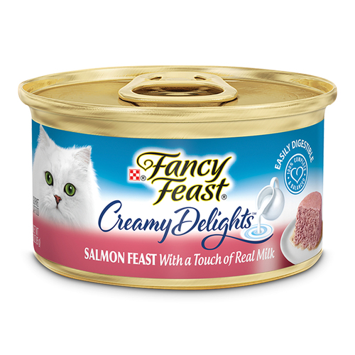 Fancy Feast Creamy Delights Wet Cat Food Salmon Feast w/ Real Milk 24 x 85g