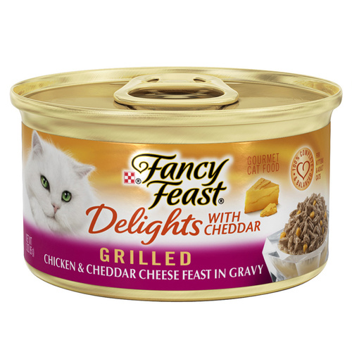 Fancy Feast Delights w/ Cheddar Wet Cat Food Chicken & Cheddar Cheese 24 x 85g