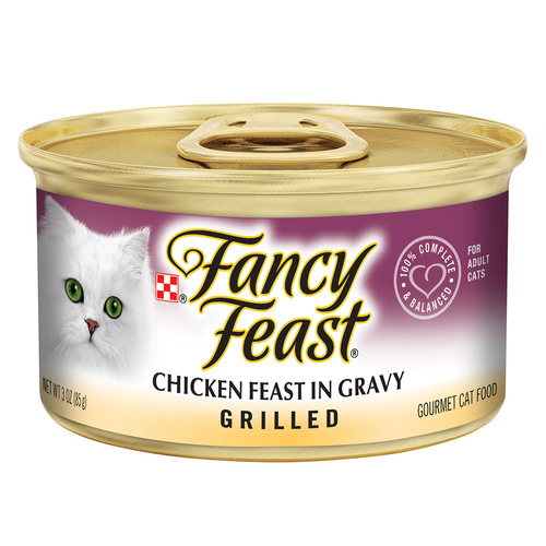 Fancy Feast Wet Cat Food Grilled Chicken Feast in Gravy 24 x 85g