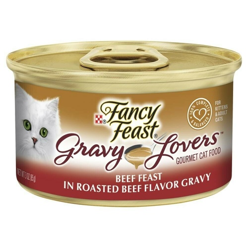 Fancy Feast Gravy Lovers Wet Cat Food Beef Feast in Roasted Beef Gravy 24 x 85g
