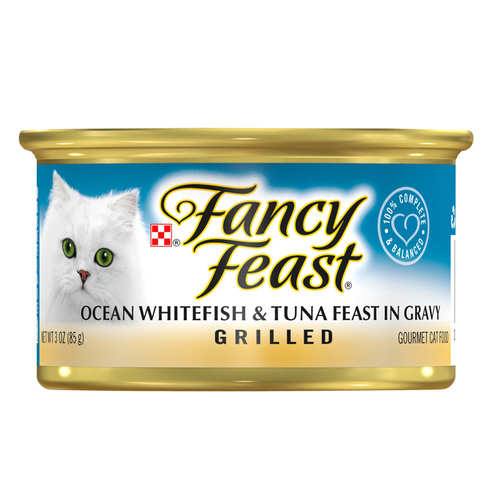 Fancy Feast Wet Cat Food Ocean Whitefish & Tuna Feast in Gravy 24 x 85g