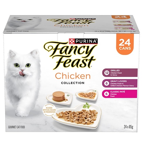 Fancy Feast Chicken Collection Wet Cat Food Variety Pack 24 x 85g
