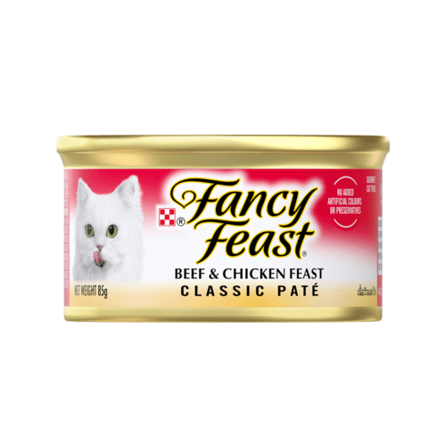 Fancy Feast Adult Classic Pate Wet Cat Food Beef & Chicken Feast 24 x 85g
